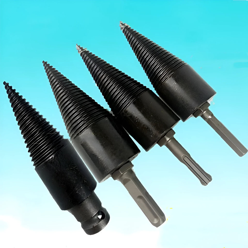 Hexagonal metal wood splitting drill bit for electric hand drills in 32mm and 42mm sizes.