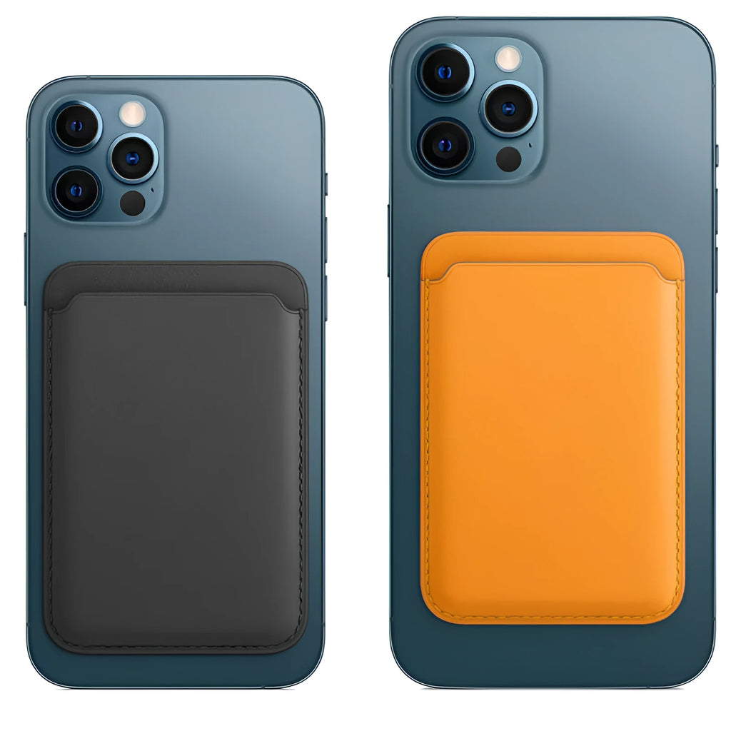 MagSafe compatible iPhone case with magnetic card holder in PU leather available in multiple colours