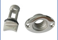 Stainless steel marine water plug for deck drains on ships and yachts.