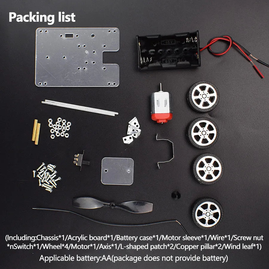 Wind car DIY electronic science experiment kit for children's physics education