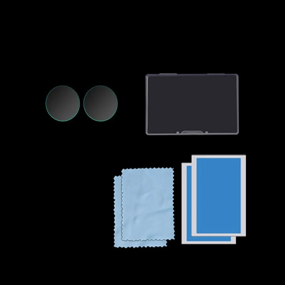Black tempered glass screen protector for Insta360 ONE X2 camera lens protection