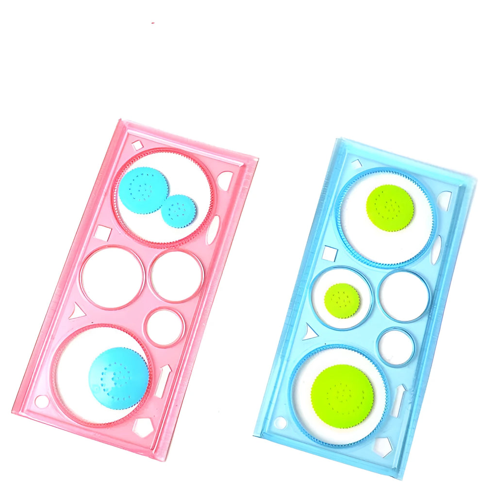 Plastic hollow wreath drawing template set for crafting and art projects