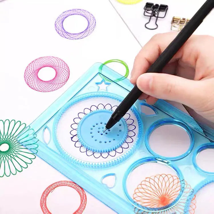 Plastic hollow wreath drawing template set for crafting and art projects
