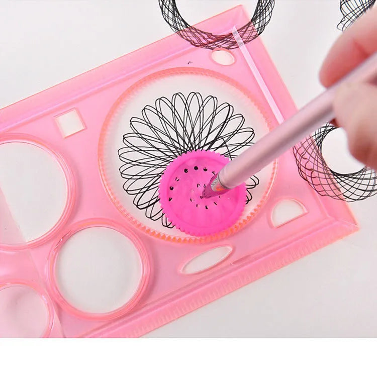 Plastic hollow wreath drawing template set for crafting and art projects