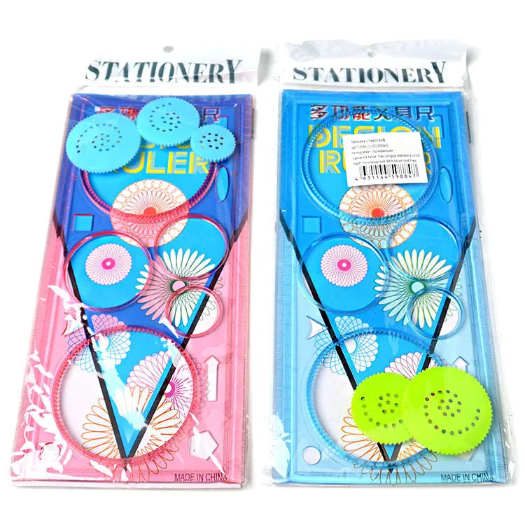Plastic hollow wreath drawing template set for crafting and art projects