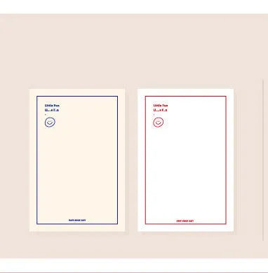 Memo pad notebook with colourful design, 30 sheets, and transparent storage pouch