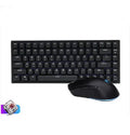 RK526 wireless mechanical keyboard and mouse set in blue, brown, or red with USB transmitter