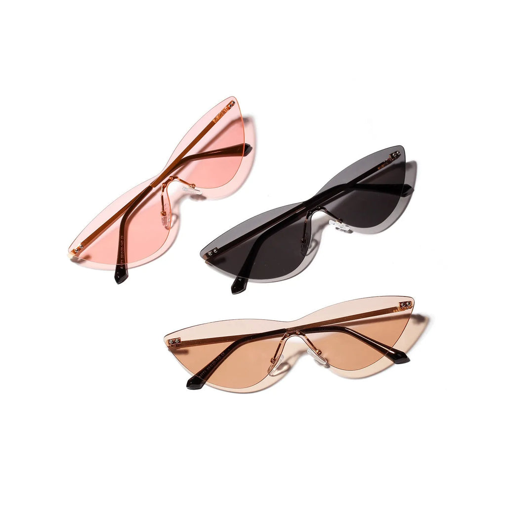 Brown vintage metal frame sunglasses with UV400 protection for adults