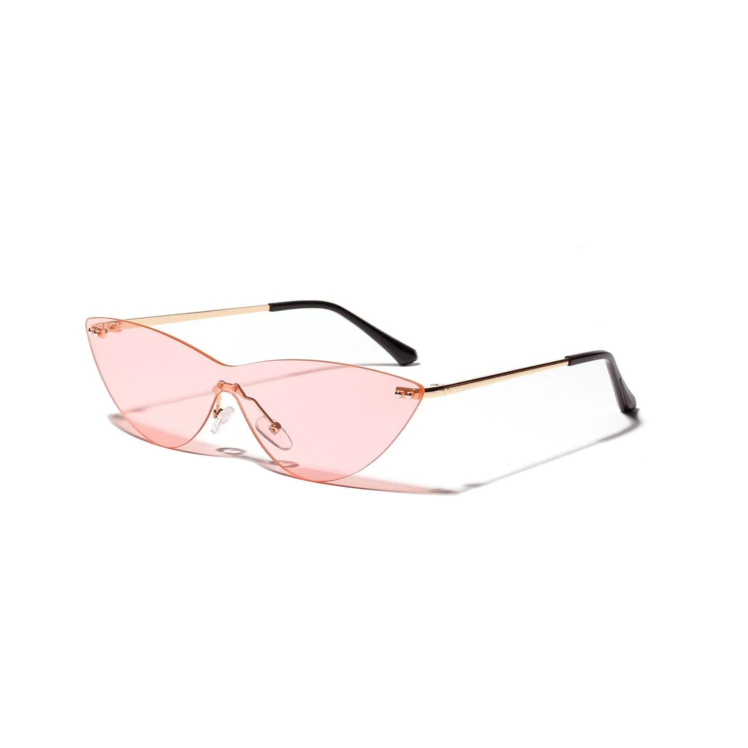 Brown vintage metal frame sunglasses with UV400 protection for adults