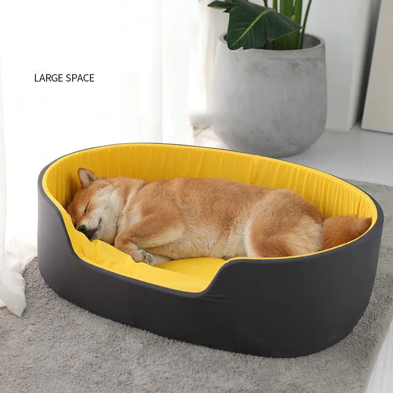 Washable cloth pet kennel in black or green available in three size options for dogs and cats