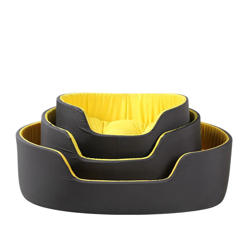 Washable cloth pet kennel in black or green available in three size options for dogs and cats