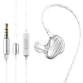 In-ear sports headphones with around-ear wearing design in white, red or black colours with 3.5mm plug