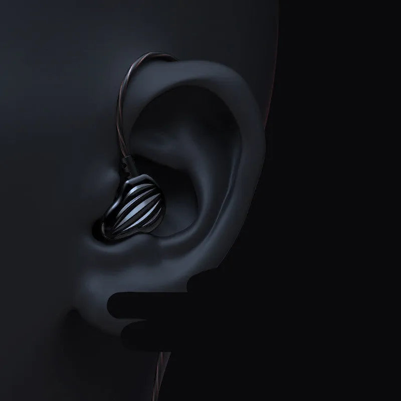 In-ear sports headphones with around-ear wearing design in white, red or black colours with 3.5mm plug