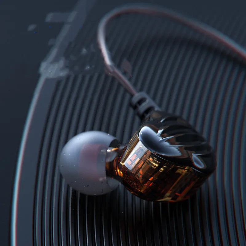In-ear sports headphones with around-ear wearing design in white, red or black colours with 3.5mm plug