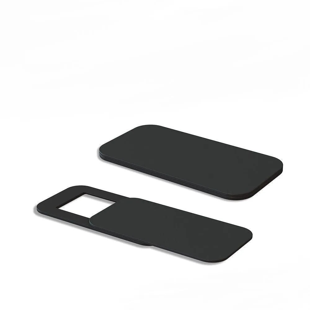 Sliding camera privacy cover for mobile phone or computer, oval or rectangular, plastic ABS metal, black white red frame options