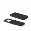 Sliding camera privacy cover for mobile phone or computer, oval or rectangular, plastic ABS metal, black white red frame options