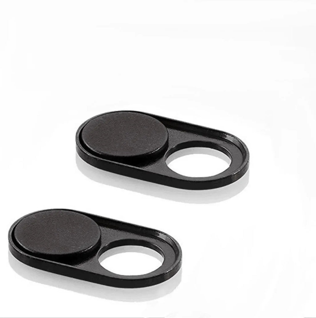 Sliding camera privacy cover for mobile phone or computer, oval or rectangular, plastic ABS metal, black white red frame options