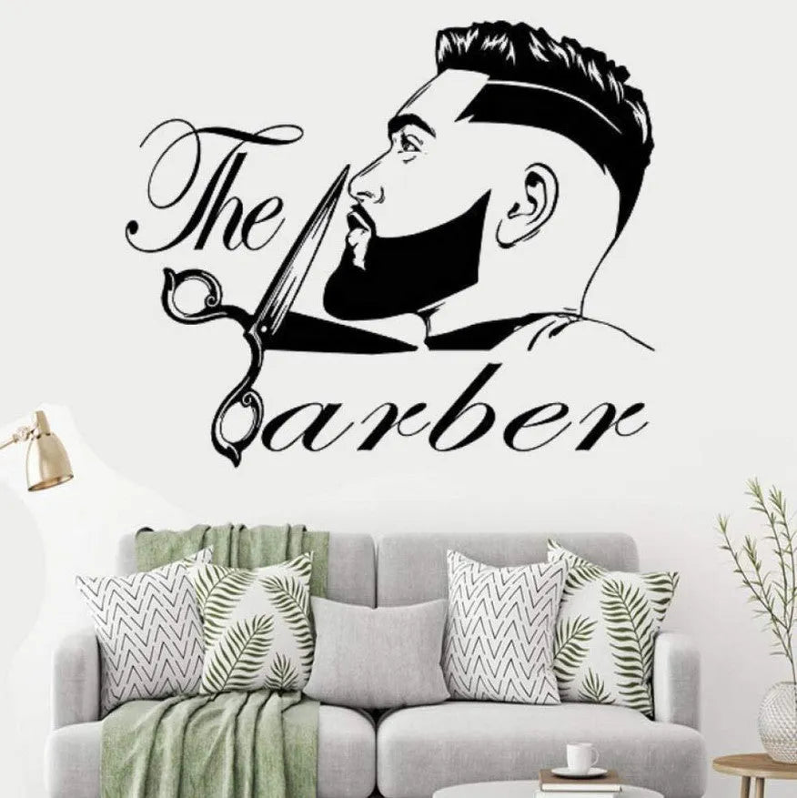 Black PVC waterproof wall sticker with people pattern for living room