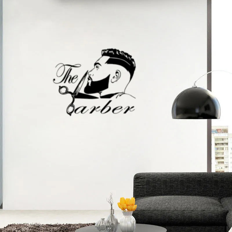 Black PVC waterproof wall sticker with people pattern for living room