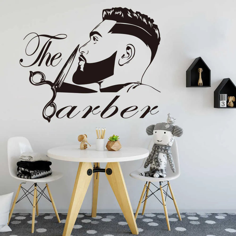 Black PVC waterproof wall sticker with people pattern for living room