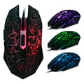 Black wired USB optical mouse with 2400 dpi, six keys, four-way wheel, ergonomic shape, 1.45 m cable