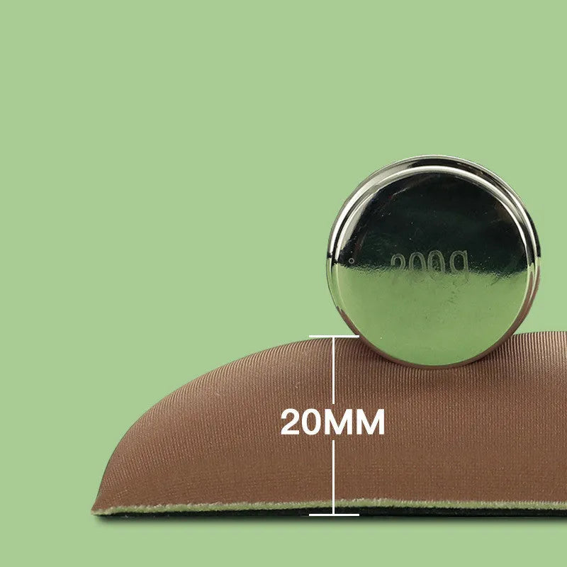 Thick grey wrist support mouse pad with a cute printed design, showing its 20mm elevated rest.
