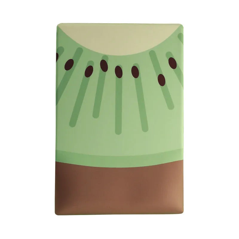Thick grey wrist support mouse pad with a cute printed design, showing its 20mm elevated rest.