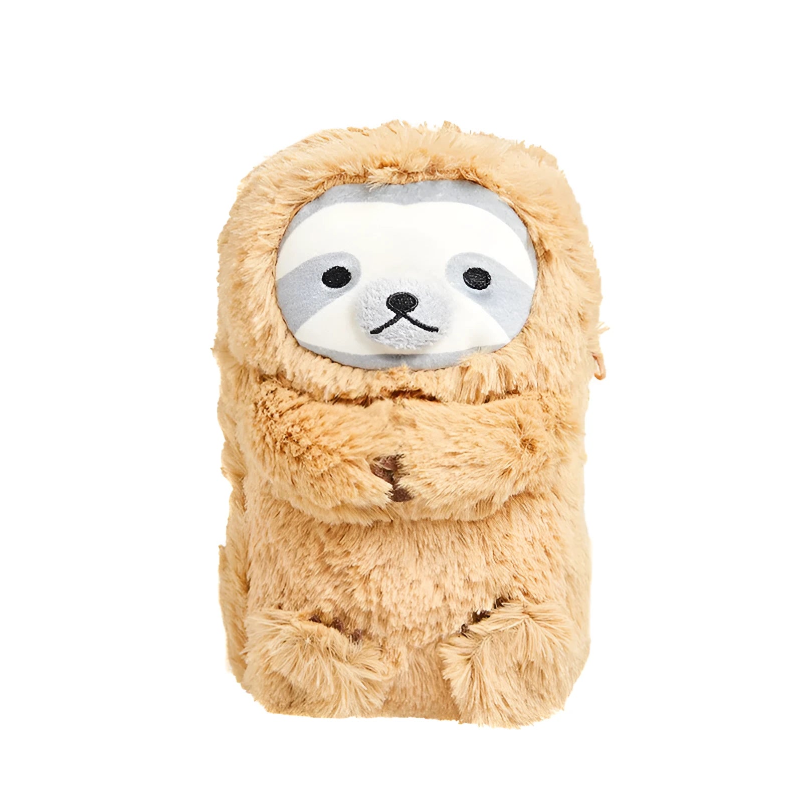 Velvet plush pencil case with humorous design for male stationery organisation
