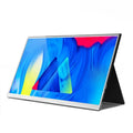 Zeuslap 15 inch ultra-thin portable IPS monitor with cables on a desk