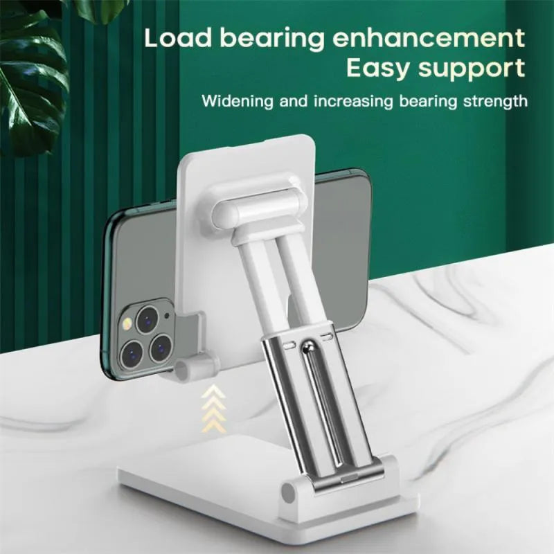 Black and white universal dual-rod adjustable desktop bracket for phablet phones