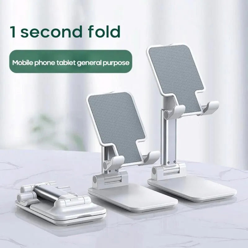 Black and white universal dual-rod adjustable desktop bracket for phablet phones