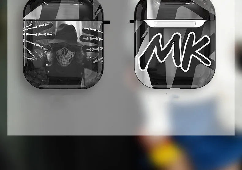 Customised anime design protective shell cover for Airpods 1 and 2 Generation charging case.