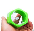 Yellow and green ABS plastic spiral vegetable cutter with 8cm diameter for kitchen use