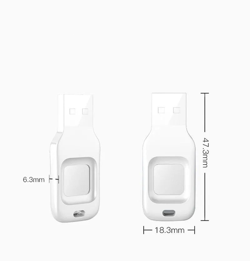 Fingerprint encrypted USB 2.0 flash drive 32GB plastic shell compact security U disk