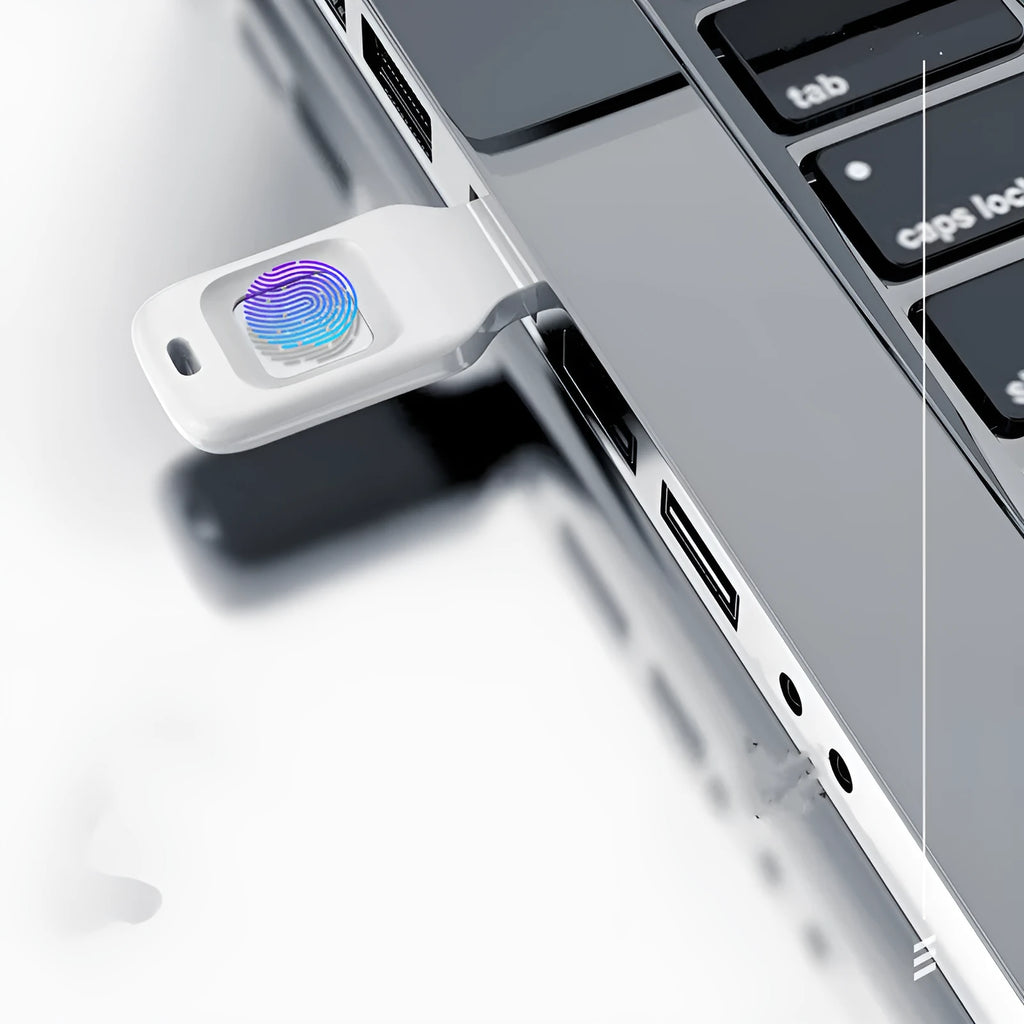 Fingerprint encrypted USB 2.0 flash drive 32GB plastic shell compact security U disk
