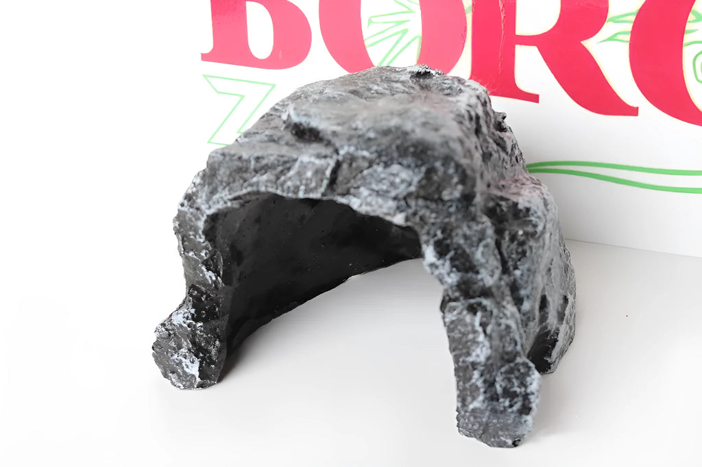 Borozo resin reptile cave hideout for tortoise snake lizard, small and large sizes, as shown colour