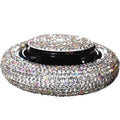 Vehicle perfume flying saucer electroplated alloy body hand-set crystals solid balsam black grey drill colour