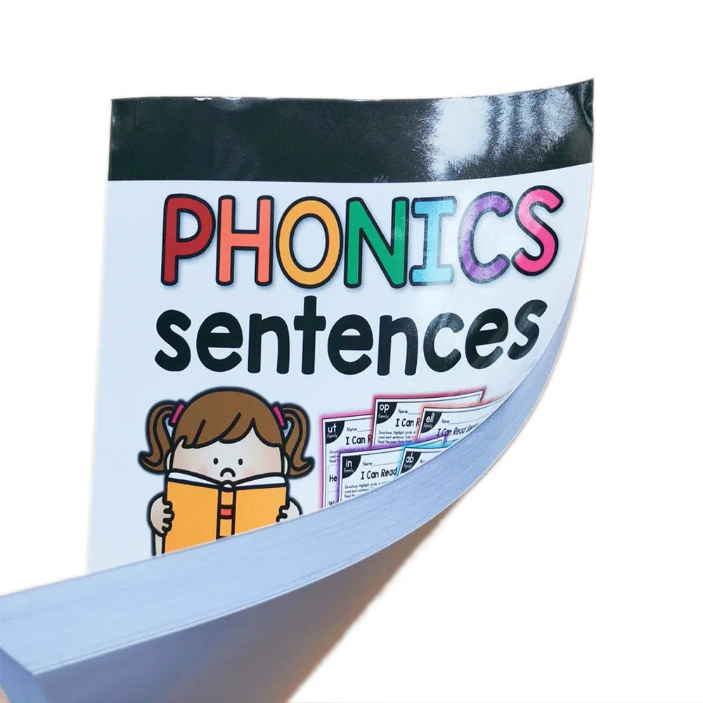 Children's English phonics worksheet measuring 21cm by 14cm for ages 6 plus
