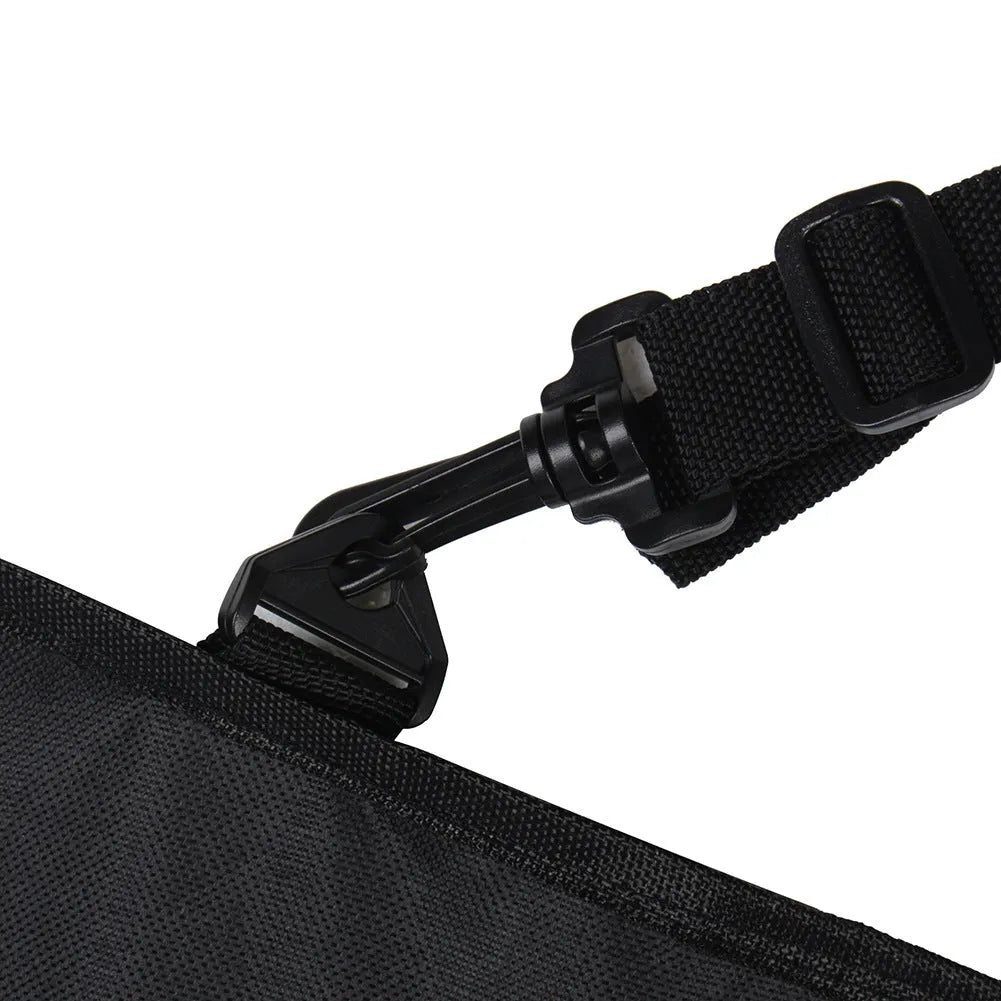 Black waterproof pet car mat measuring 23x15x4cm for five-seater vehicles