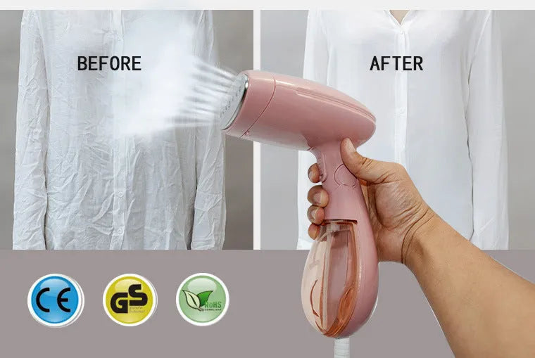 Sokany pink handheld ironing brush with steam function and EU plug