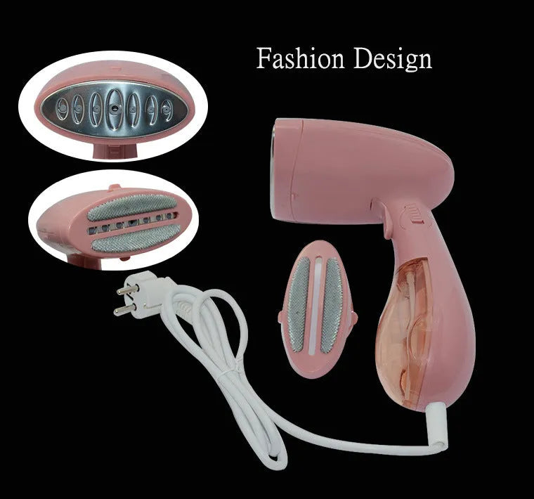 Sokany pink handheld ironing brush with steam function and EU plug