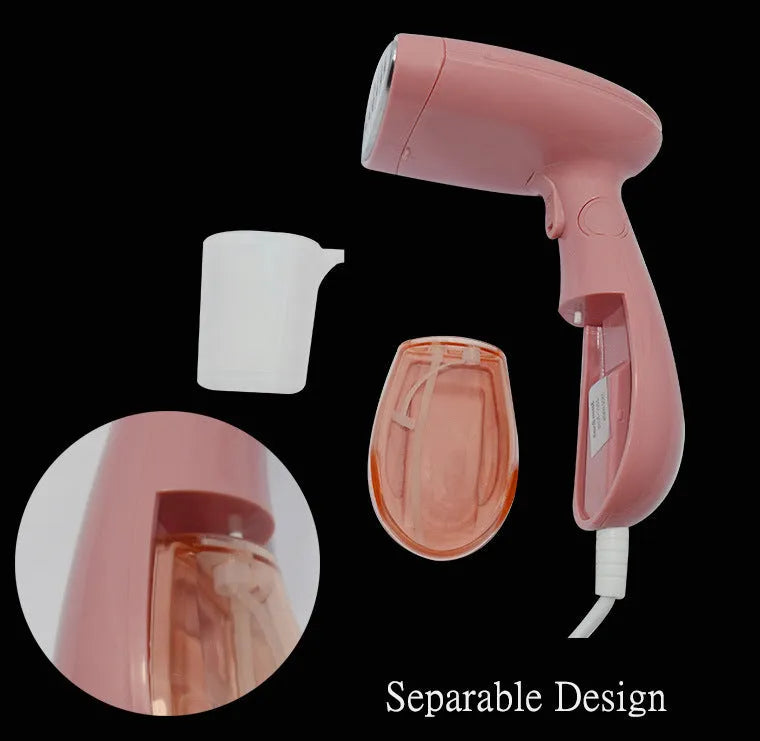 Sokany pink handheld ironing brush with steam function and EU plug