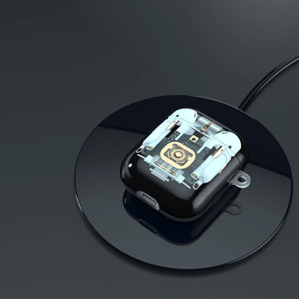 Steampunk mechanical design TPU protective cover for Apple AirPods 1 and 2 generation wireless earphones