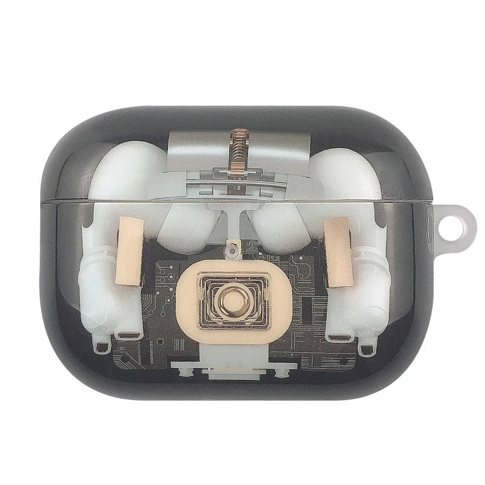Steampunk mechanical design TPU protective cover for Apple AirPods 1 and 2 generation wireless earphones