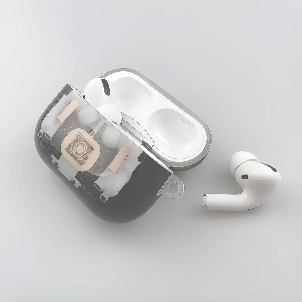 Steampunk mechanical design TPU protective cover for Apple AirPods 1 and 2 generation wireless earphones