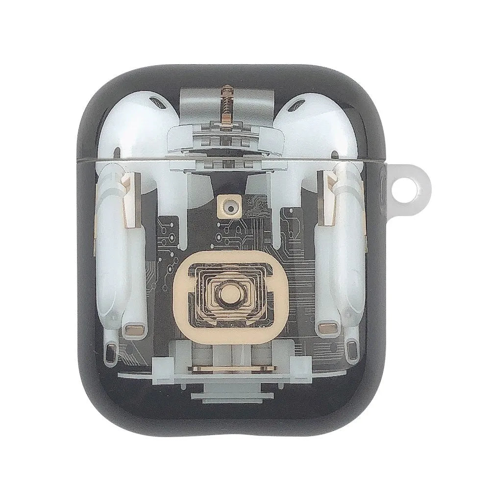 Steampunk mechanical design TPU protective cover for Apple AirPods 1 and 2 generation wireless earphones