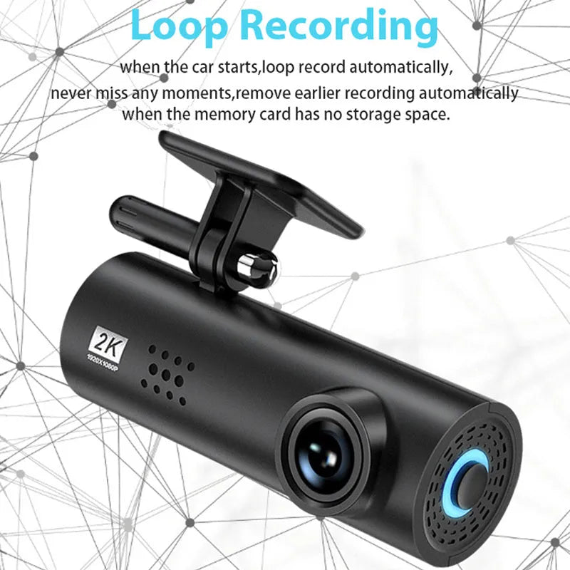 Compact black lipstick machine dash cam model LF9 PRO for car windscreen mounting