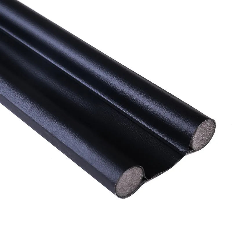 3x96cm leather wear-resistant door bottom sealing strip in black, brown, gray, orange, old brown, or white