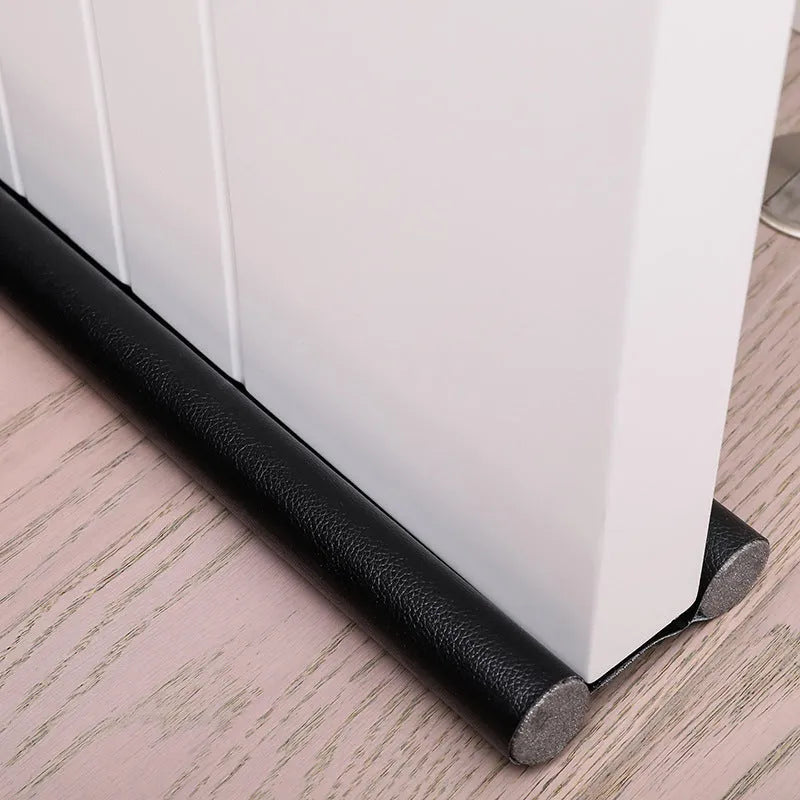 3x96cm leather wear-resistant door bottom sealing strip in black, brown, gray, orange, old brown, or white
