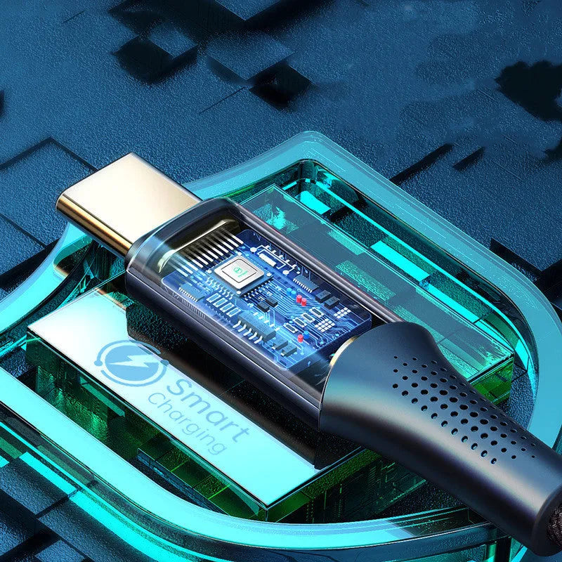 Meadow Firefox Series black Type-C to Type-C elbow charging cable with 100W PD rating.